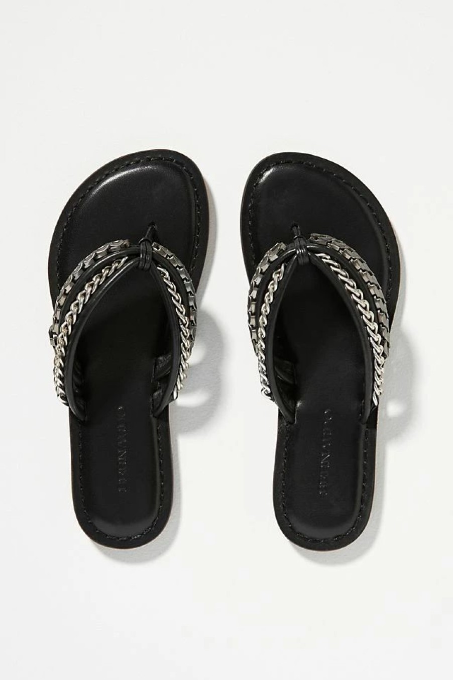 * Outlet Bernardo Miami Chain Sandals Black | Resort & Vacation Sandals