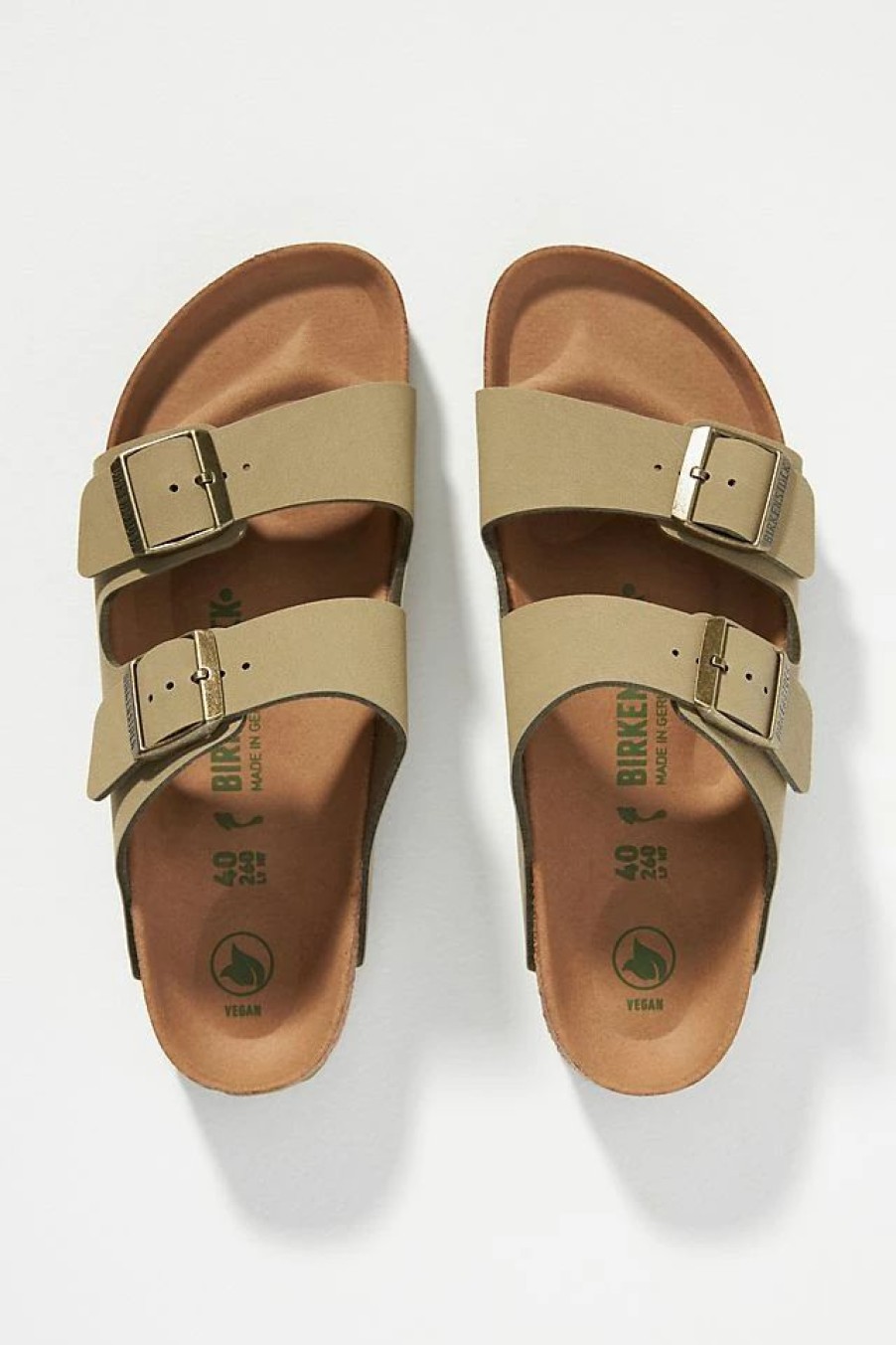 * Cheapest Birkenstock Arizona Vegan Sandals Khaki | Resort & Vacation Sandals